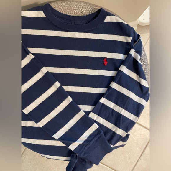 Boys Ralph Lauren Long Sleeve Stripe Top - Size 6 - Picture 2 of 4
